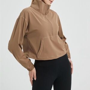 Brown Quarter-Zip Pullover